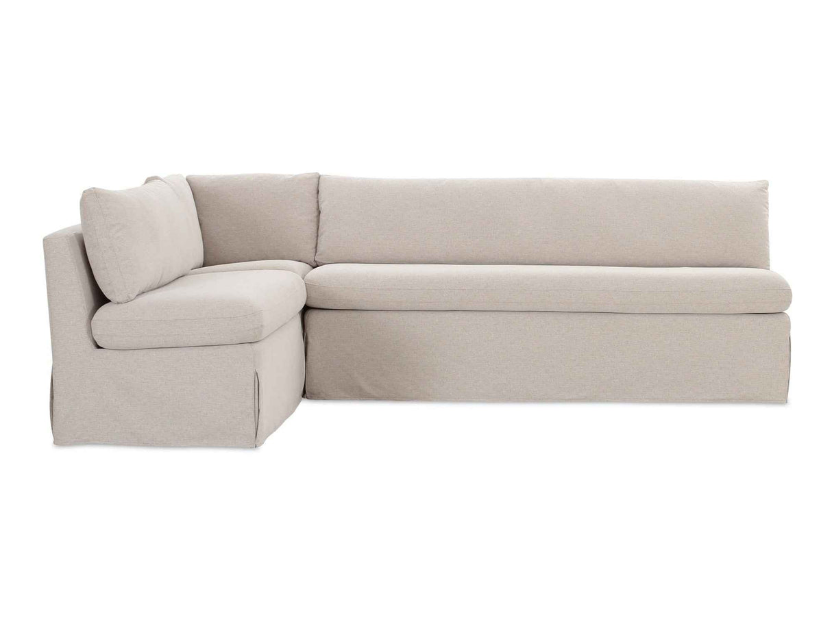 Fable Beige L Shape Slipcover 100.5" Dining Banquette