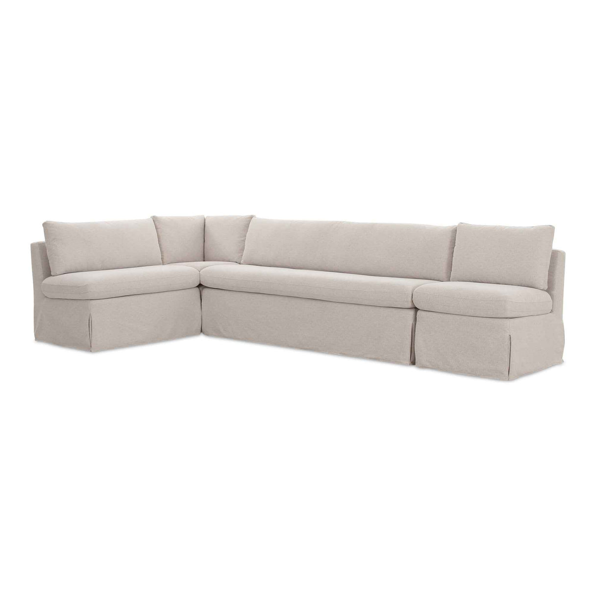 Fable Beige L Shape Slipcover 125.5" Dining Banquette by Moe's Home at Eve Furniture
