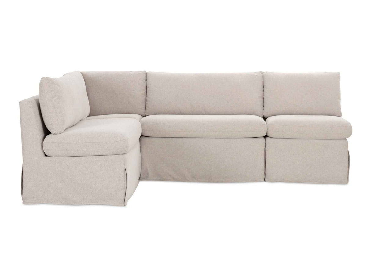 Fable Beige L Shape Slipcover 96" Dining Banquette