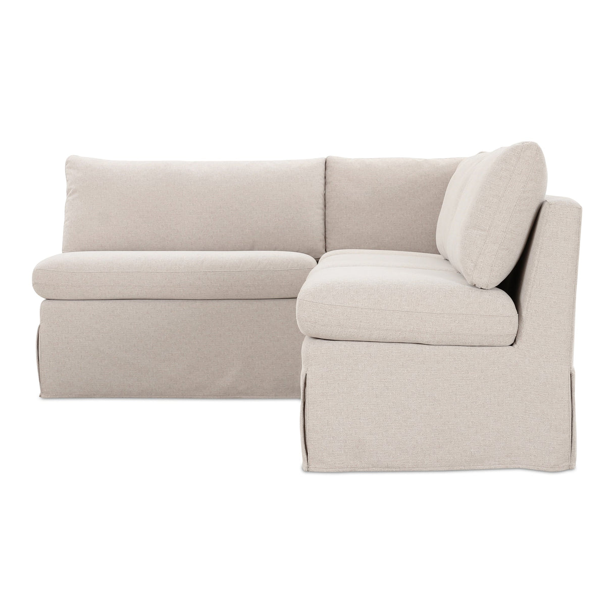 Fable Beige L Shape Slipcover 96" Dining Banquette by Moe's Home at Eve Furniture