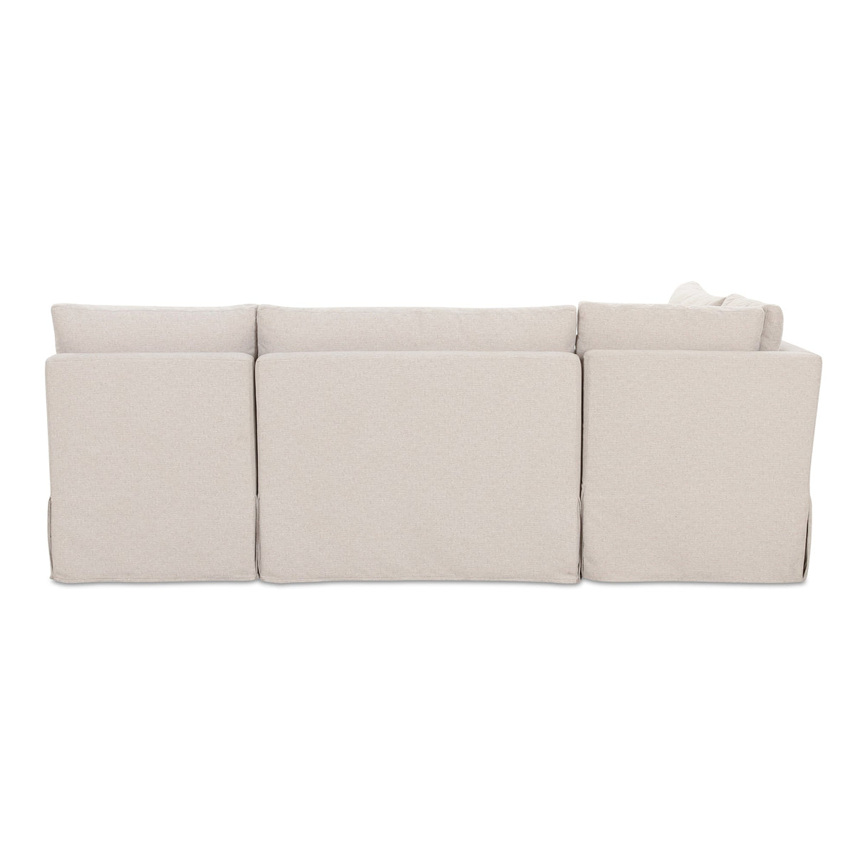 Fable Beige L Shape Slipcover 96" Dining Banquette by Moe's Home at Eve Furniture