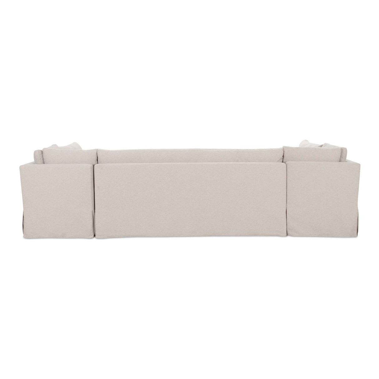 Fable Beige U Shape Slipcover Dining Banquette 129 in by Moe's Home at Eve Furniture