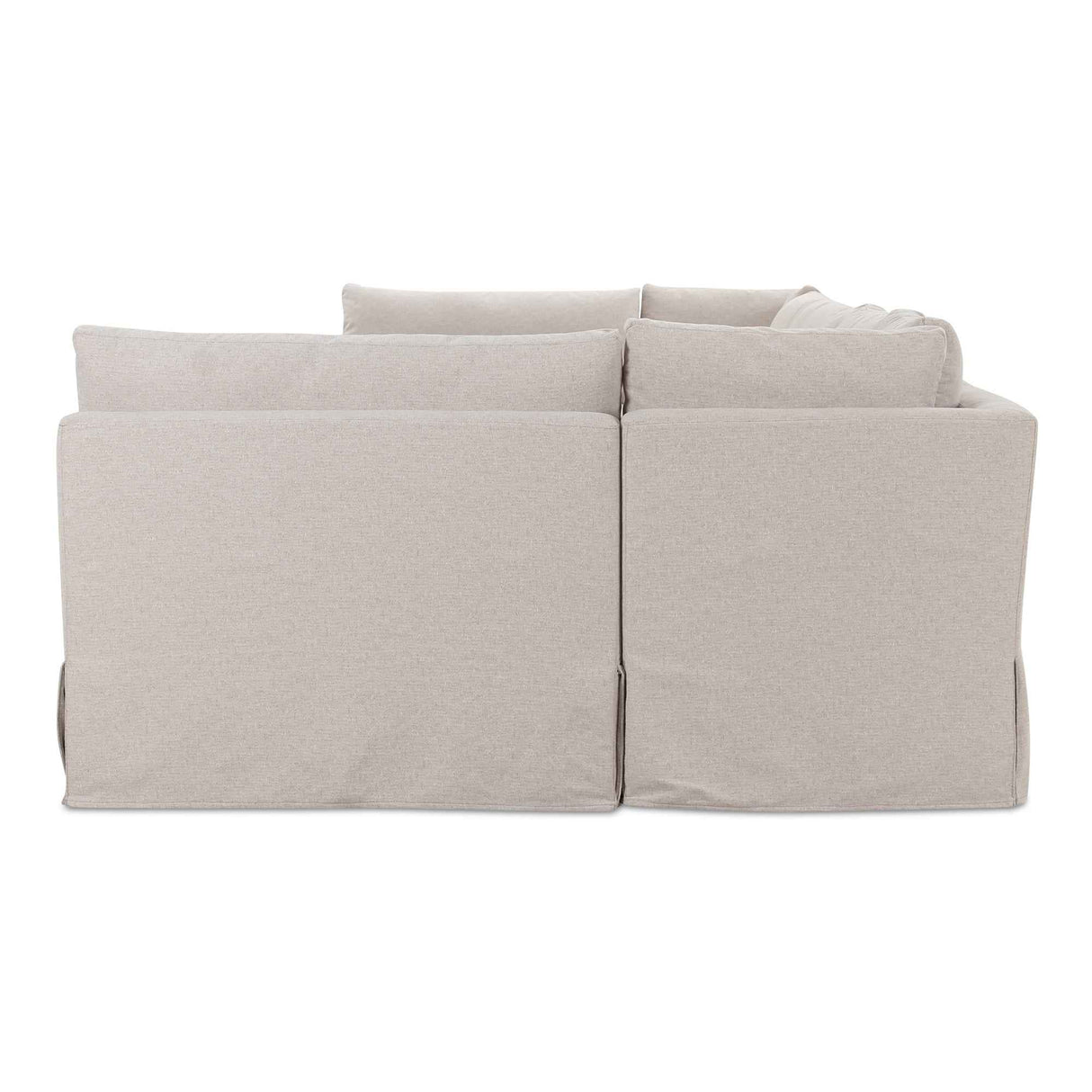 Fable Beige U Shape Slipcover Dining Banquette 154 in
