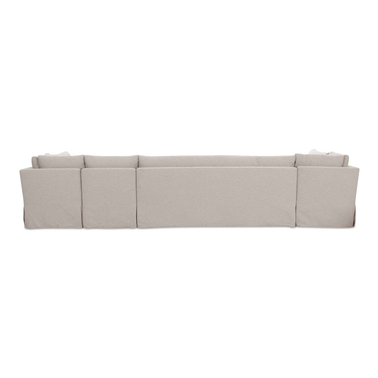 Fable Beige U Shape Slipcover Dining Banquette 154 in