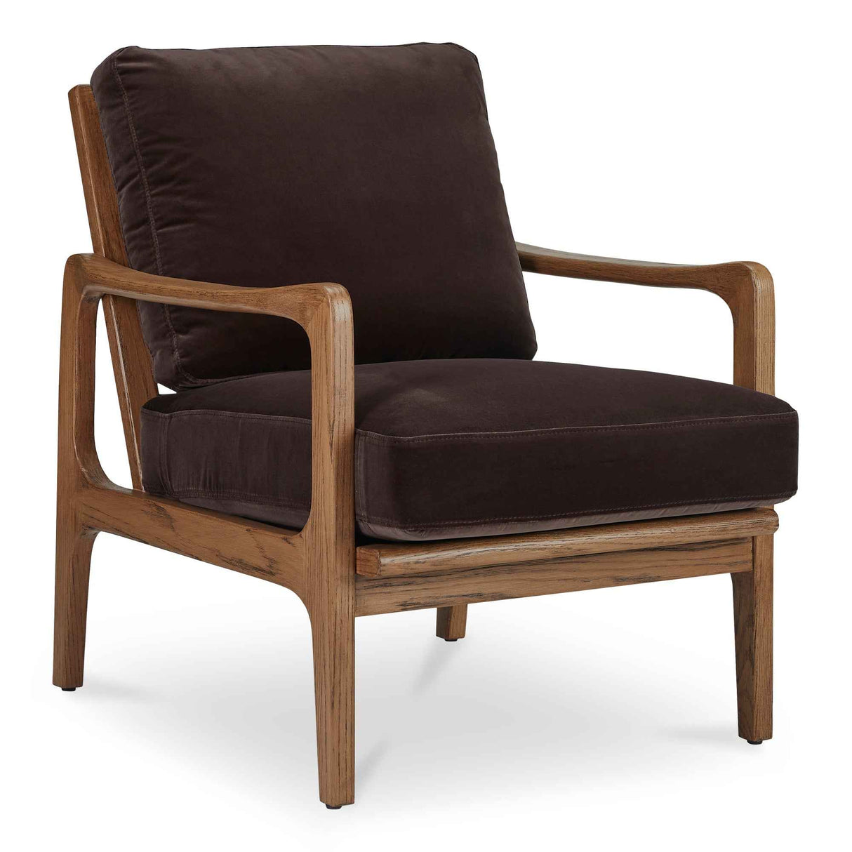 Fearne Dark Brown Accent Chair by Moe's Home at Eve Furniture