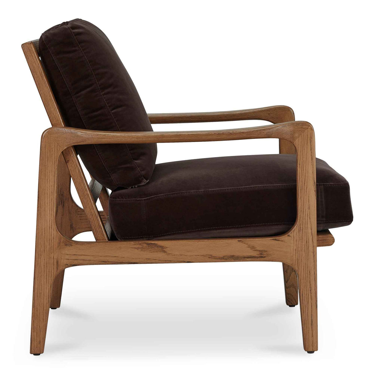 Fearne Dark Brown Accent Chair by Moe's Home at Eve Furniture