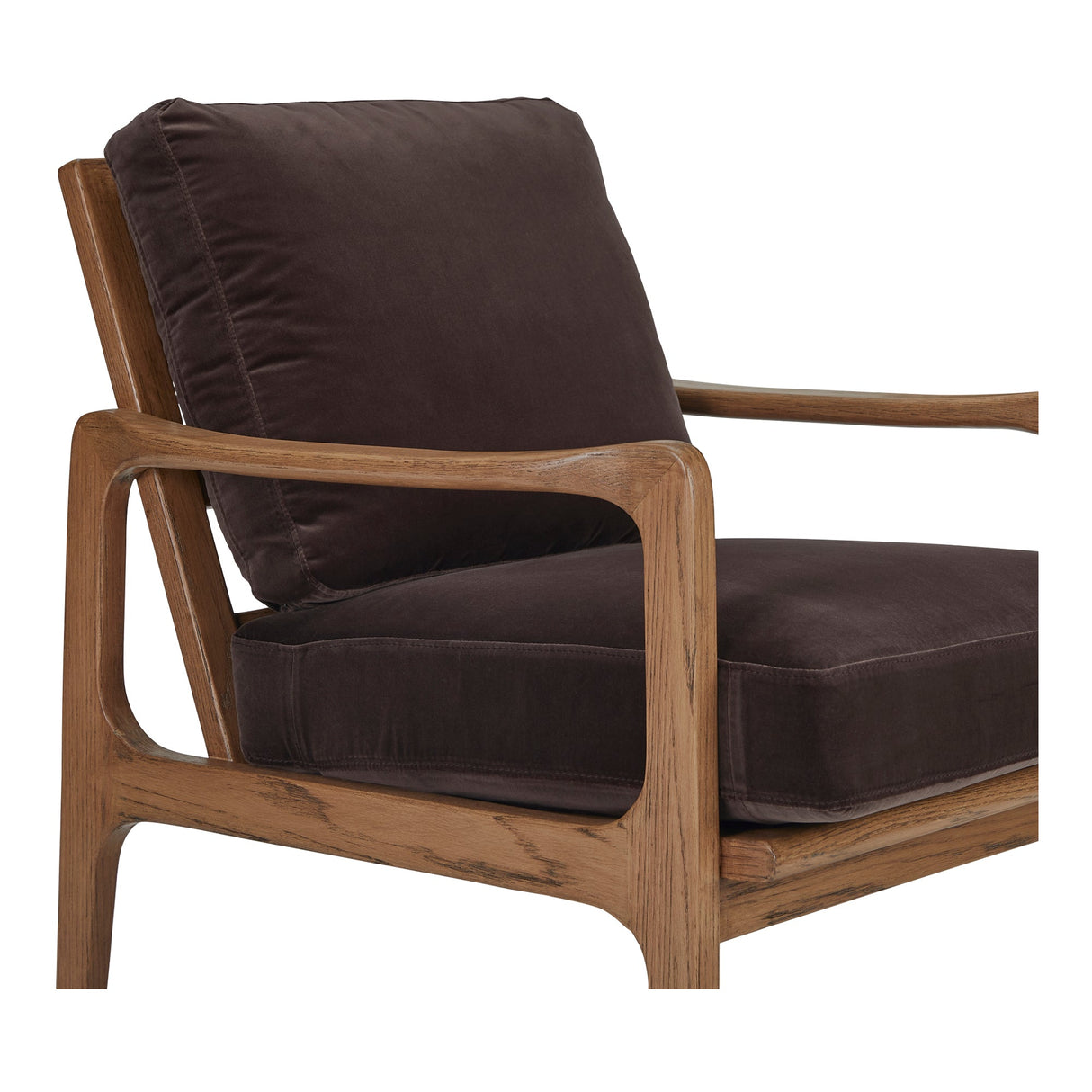 Fearne Dark Brown Accent Chair by Moe's Home at Eve Furniture