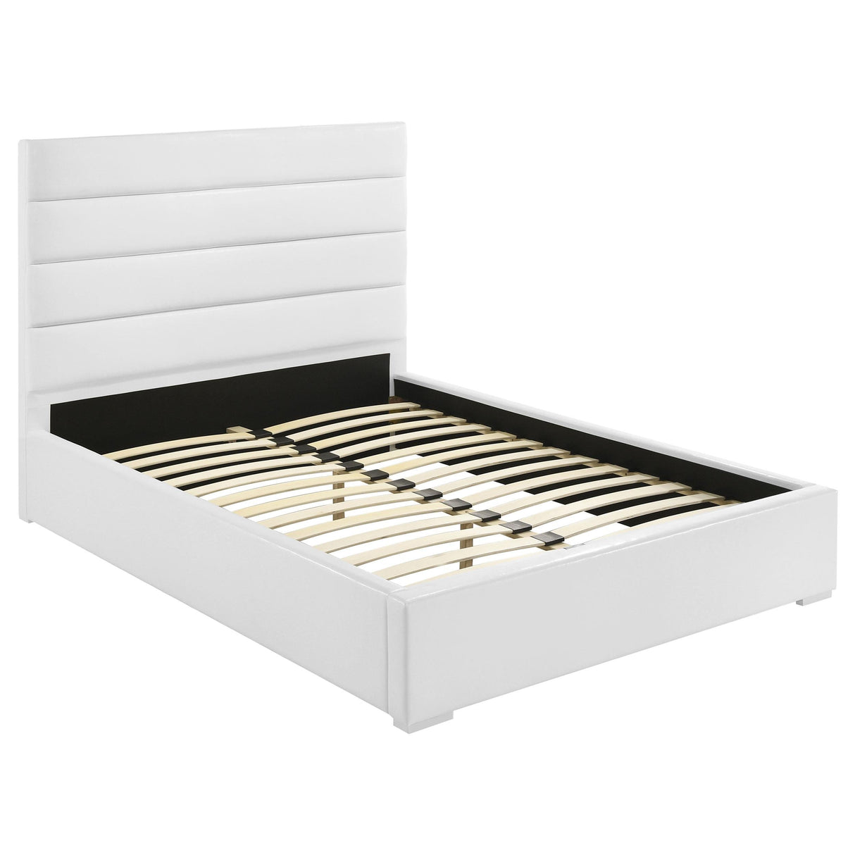 Felicity White Upholstered Full Platform Bed by Coaster at Eve Furniture