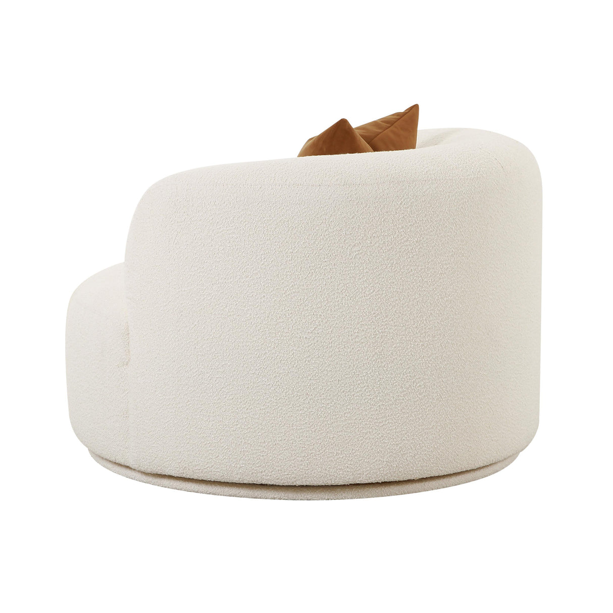 Fickle Cream Boucle Swivel Chair by TOV Furniture at Eve Furniture