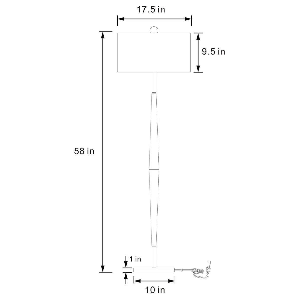 Flanary Natural 58-inch Drum Shade Tapered Floor Lamp by Coaster at Eve Furniture