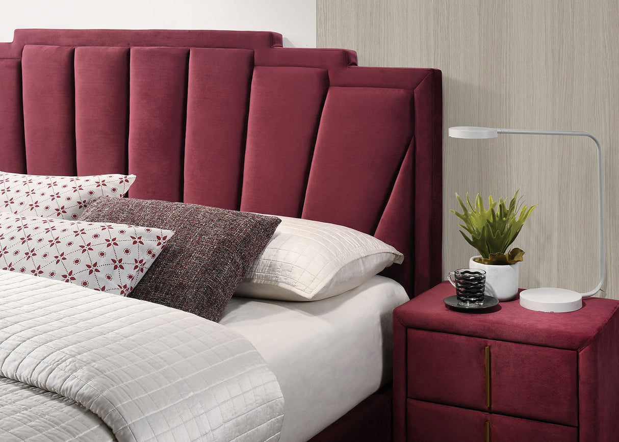 Florizel Red/Gold California King Bed by Furniture of America at Eve Furniture