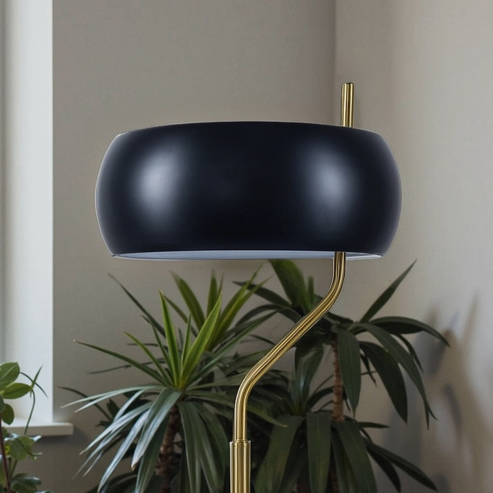 Flux Table Lamp - Black Outer - White Inner by Ashcroft Imports at Eve Furniture