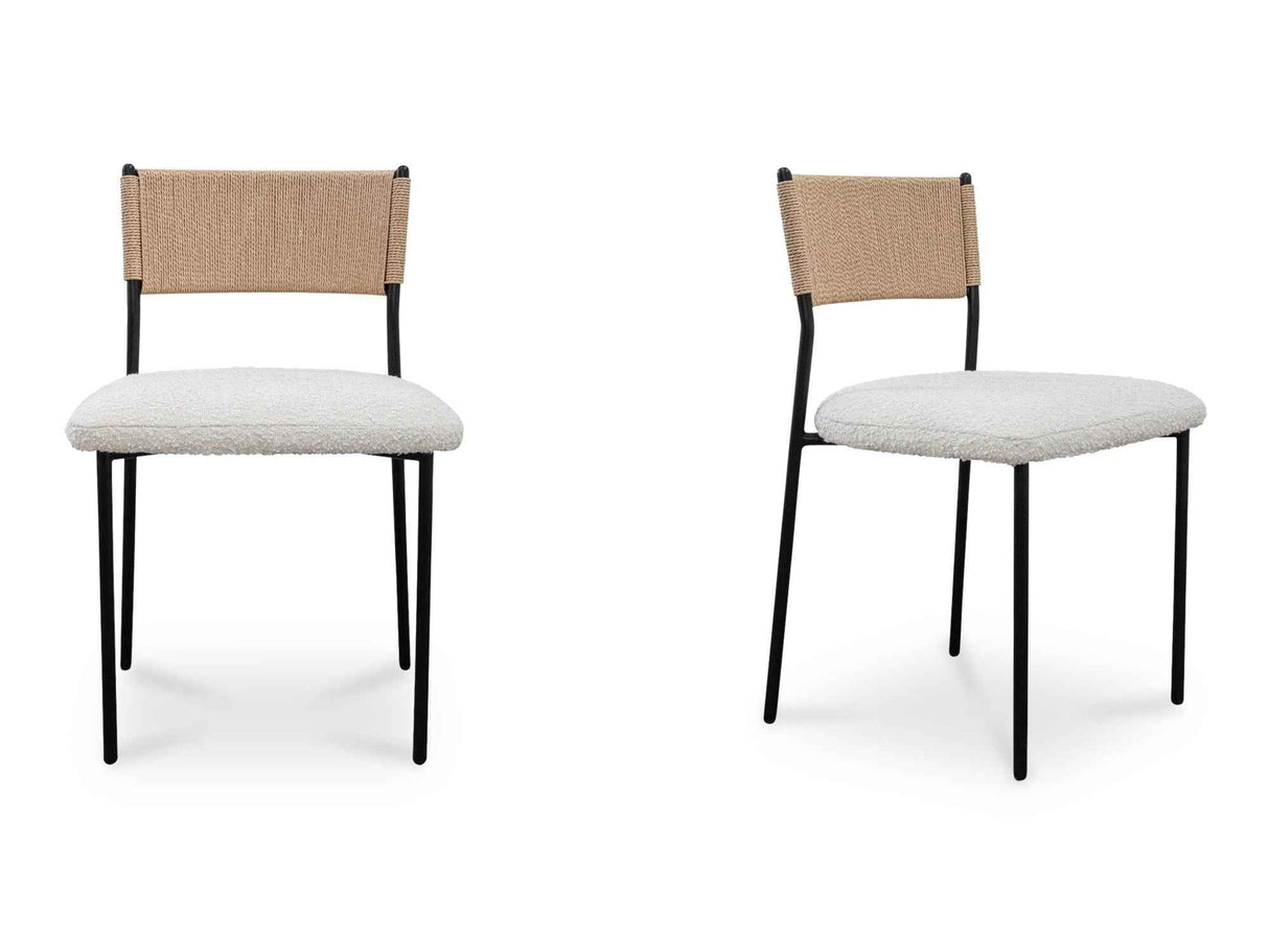 Foley White Dining Chair (Set of 2) by Moe's Home at Eve Furniture