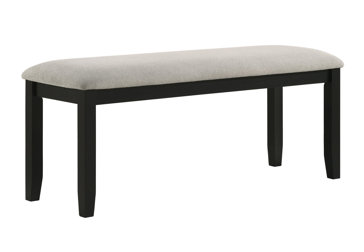 Folio Black and Neutral Dining Bench by Crown Mark at Eve Furniture
