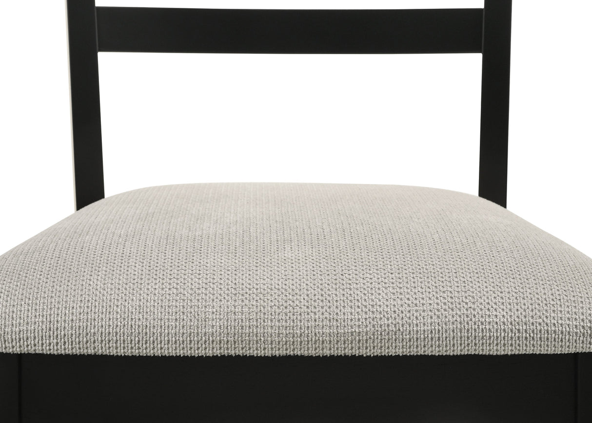 Folio Black and Neutral Dining Side Chair, Set of 2 by Crown Mark at Eve Furniture