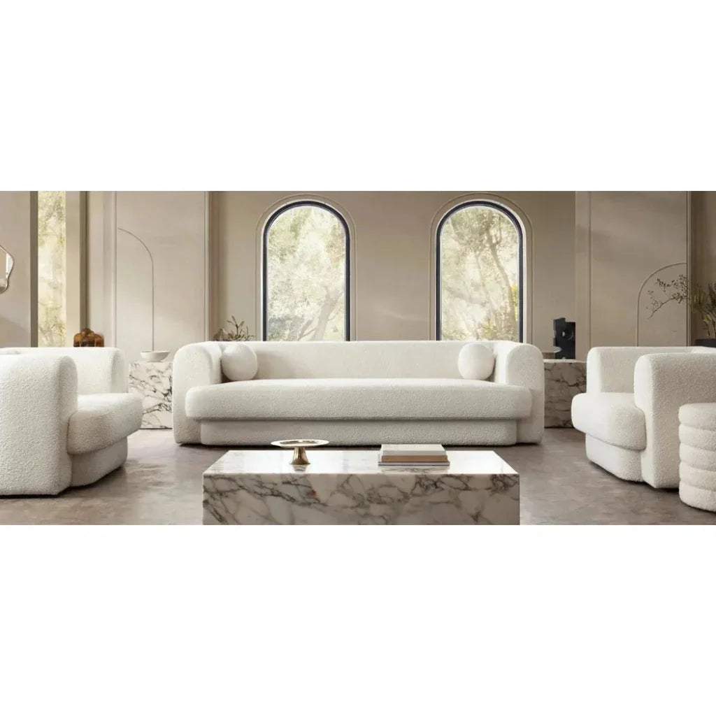 Form Ivory & Camel Boucle Fabric Arm Chair by Diamond Sofa at Eve Furniture