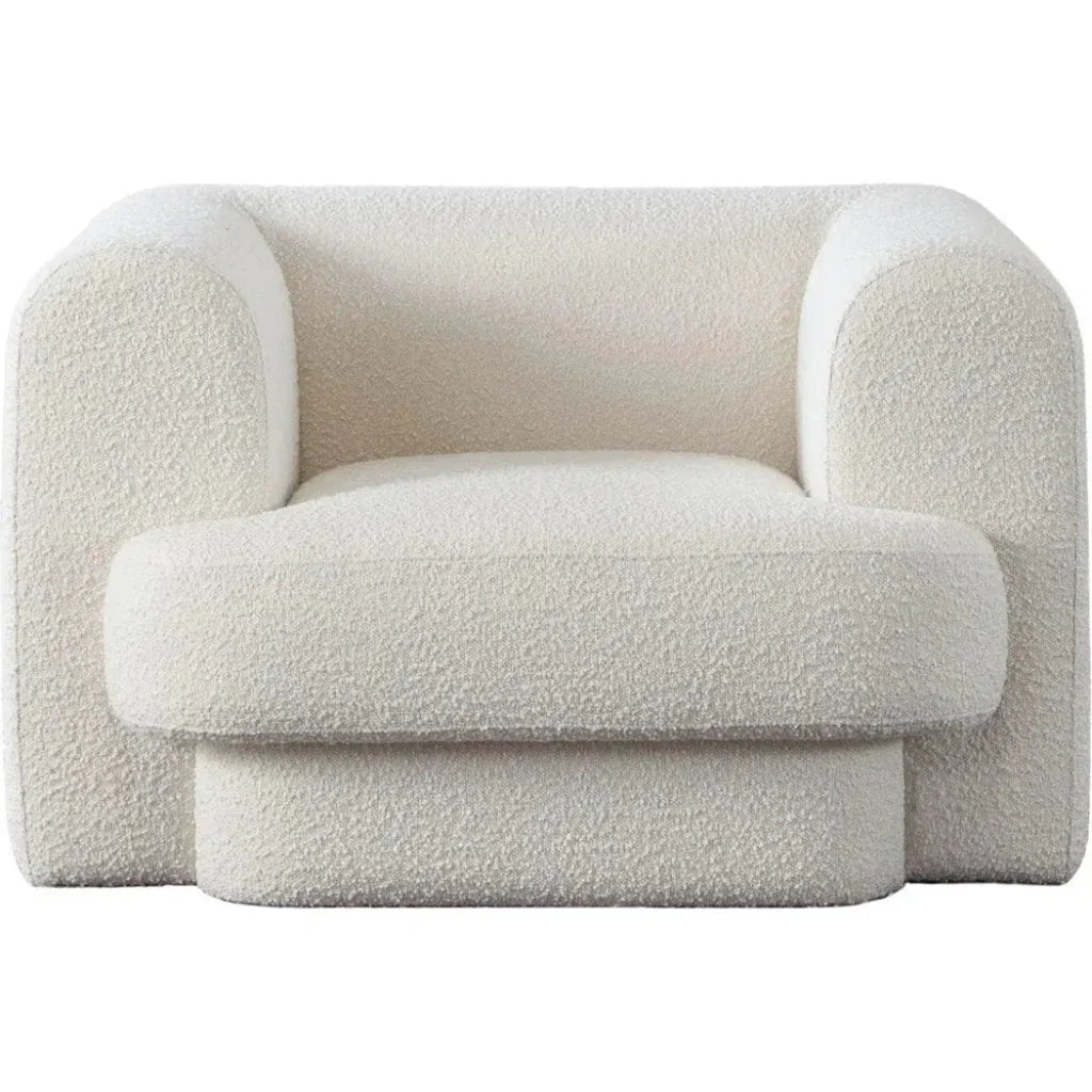 Form Ivory & Camel Boucle Fabric Arm Chair by Diamond Sofa at Eve Furniture