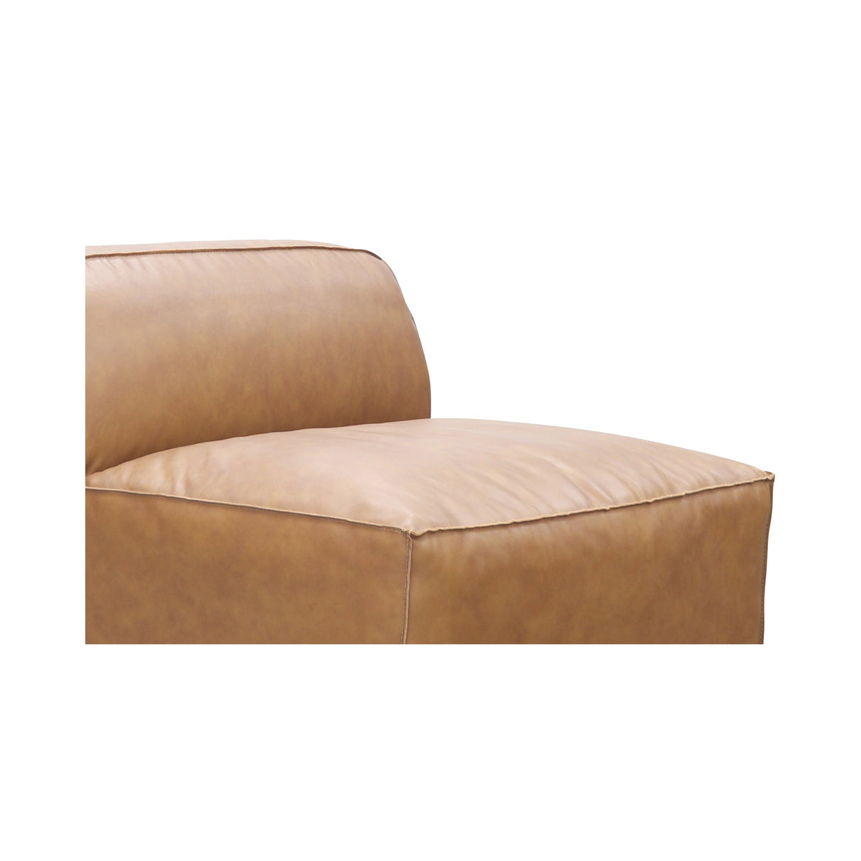 Form Tan Leather Slipper Chair by Moe's Home at Eve Furniture