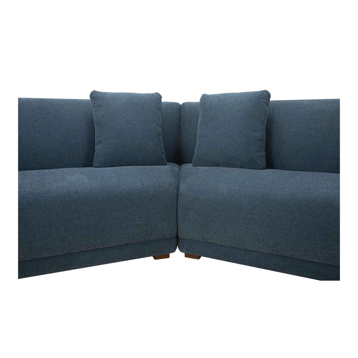 Fraser Deep Blue 3 Piece Modular Sectional with Slipper