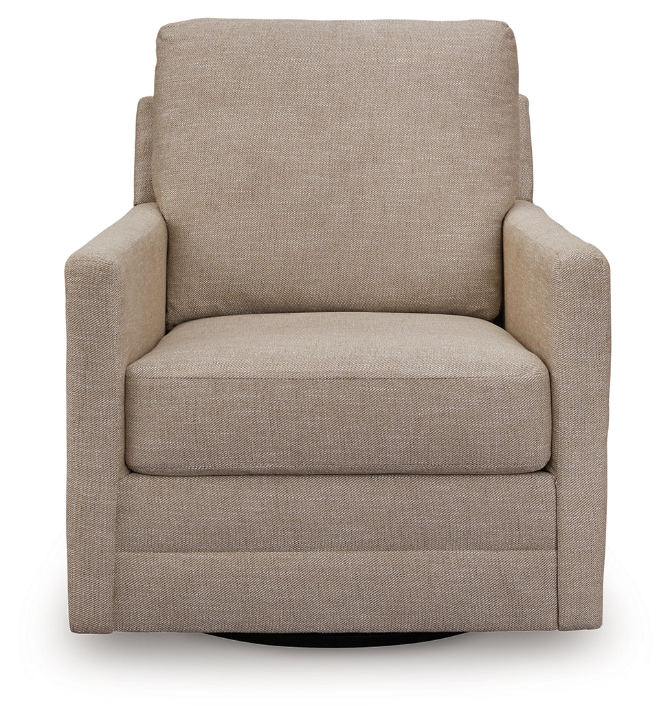 Freybourne Twill Swivel Accent Chair by Ashley at Eve Furniture