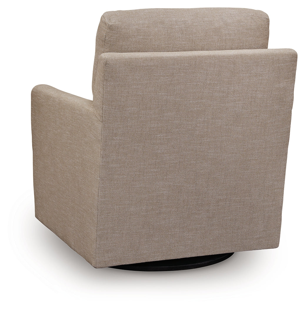 Freybourne Twill Swivel Accent Chair by Ashley at Eve Furniture