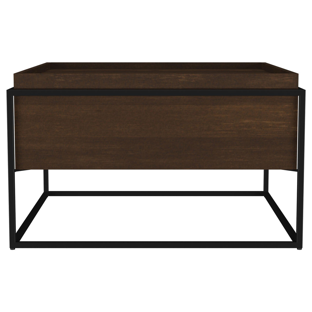 Fulton Dark Brown Square Mango Wood Coffee Table by Coaster at Eve Furniture
