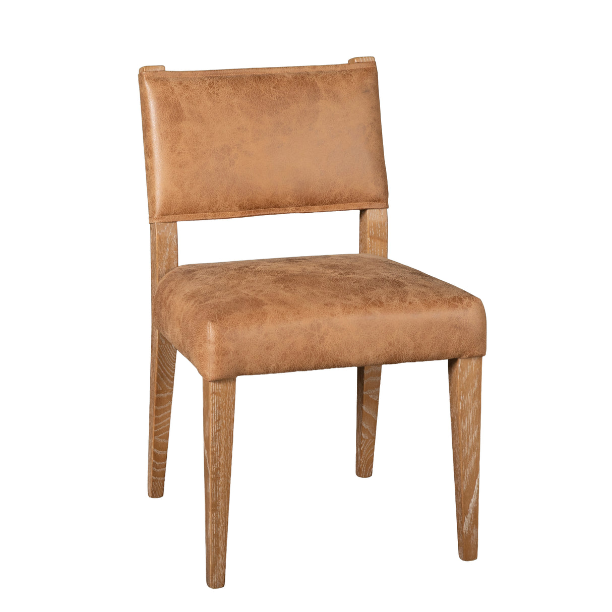 Maya 21" Dining Chair in Tan Leather with Natural Legs by Home Trends & Design at Eve Furniture
