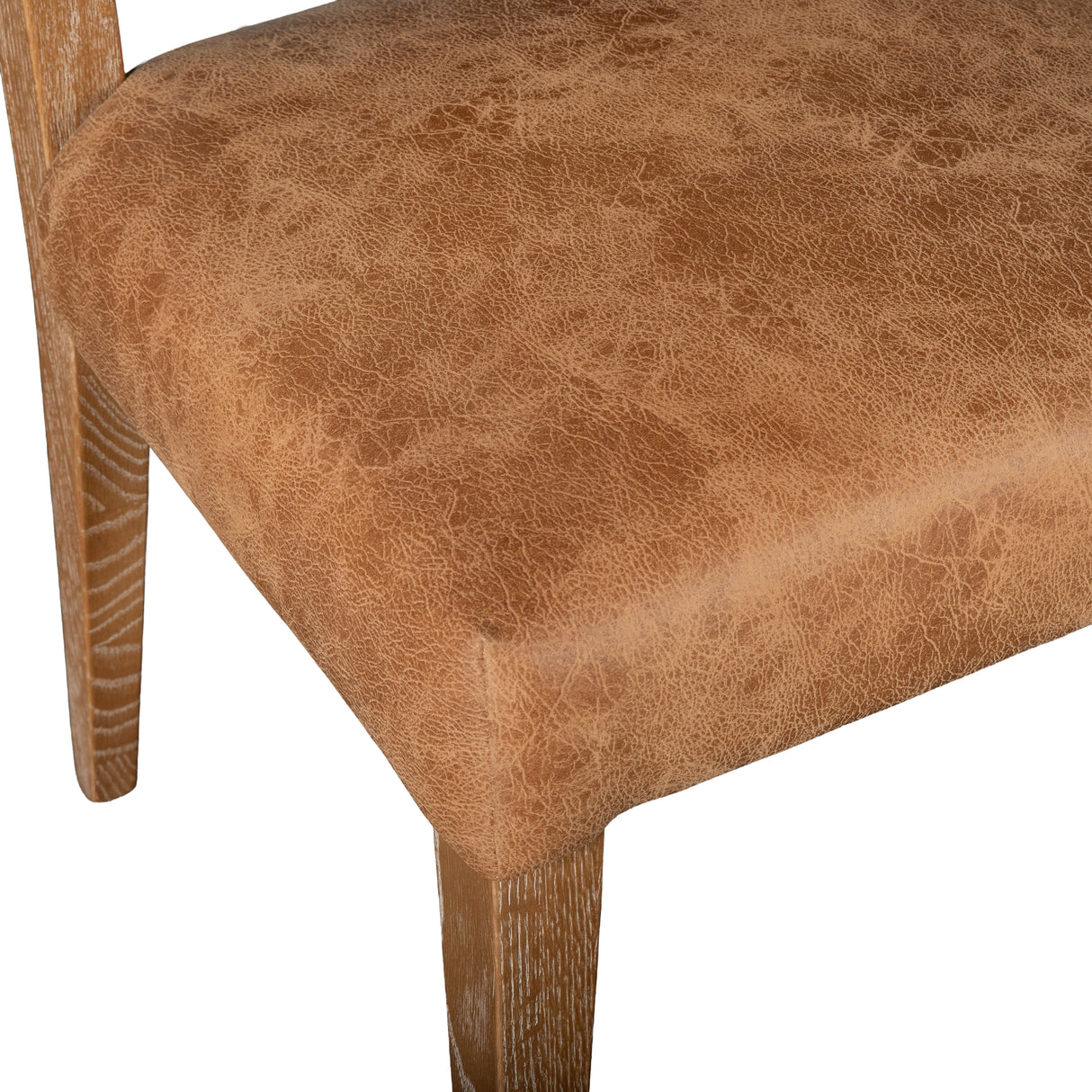 Maya 21" Dining Chair in Tan Leather with Natural Legs by Home Trends & Design at Eve Furniture