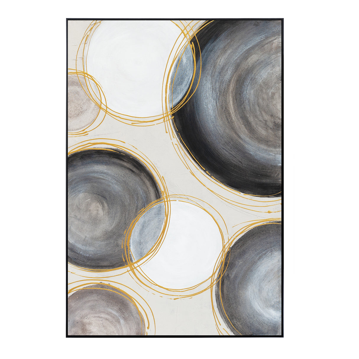 Palette Gilded Globes Hand Painted Framed Triptych by Home Trends & Design at Eve Furniture