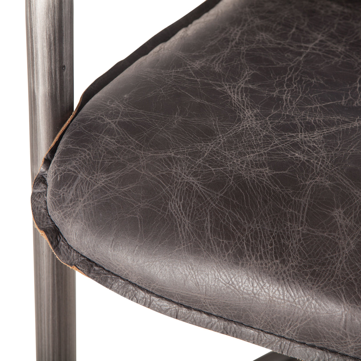 Portofino 22" Counter Chair in Antique Ebony Top Grain Leather
