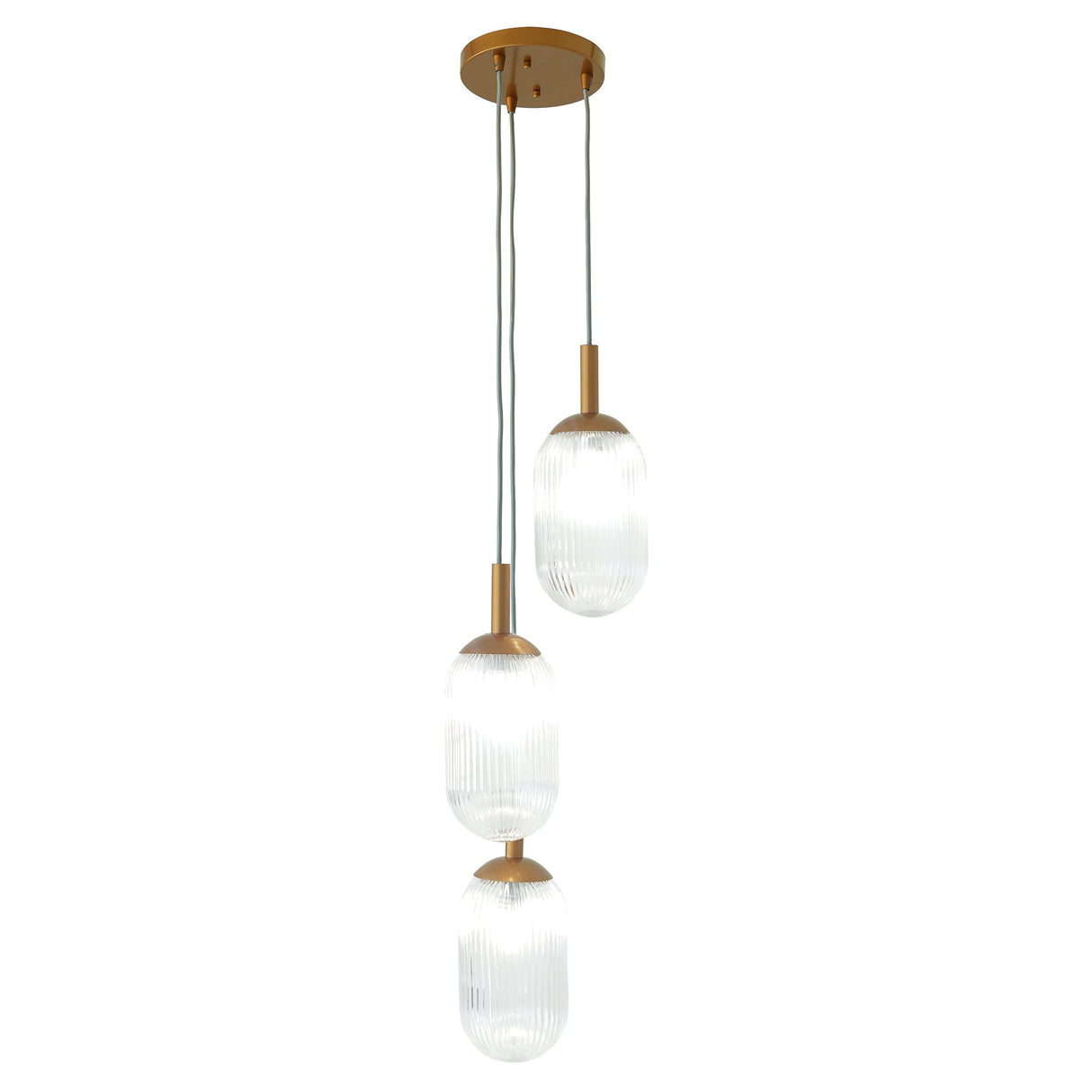 Gala Pendant Lamp - Bronze and Clear by Ashcroft Imports at Eve Furniture
