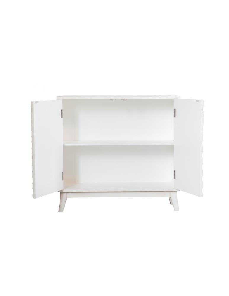 Gambon White Rectangular 2-Door Accent Cabinet by Coaster at Eve Furniture