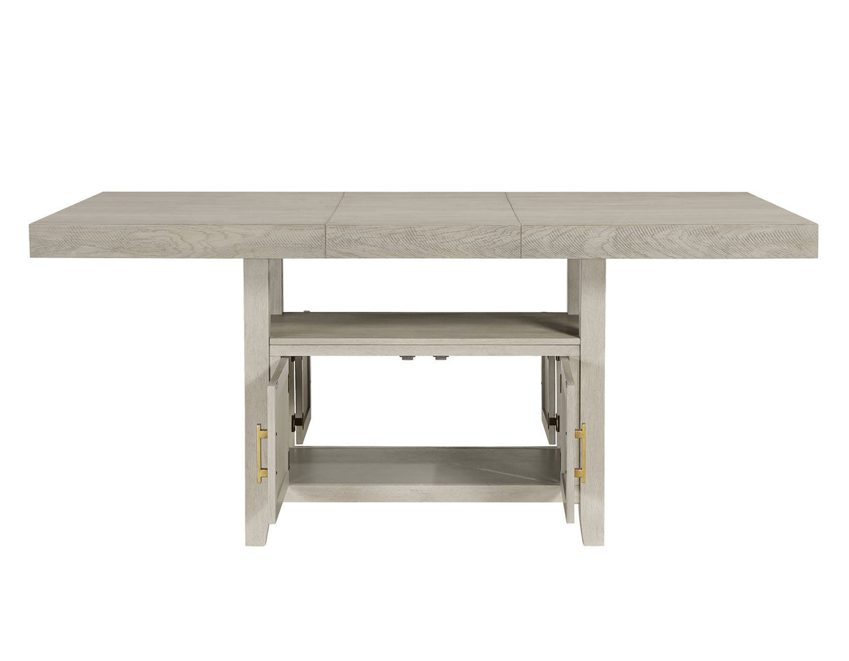 Garland 60-80″ Counter Table with 20″ Leaf, Greige Finish by Steve Silver at Eve Furniture