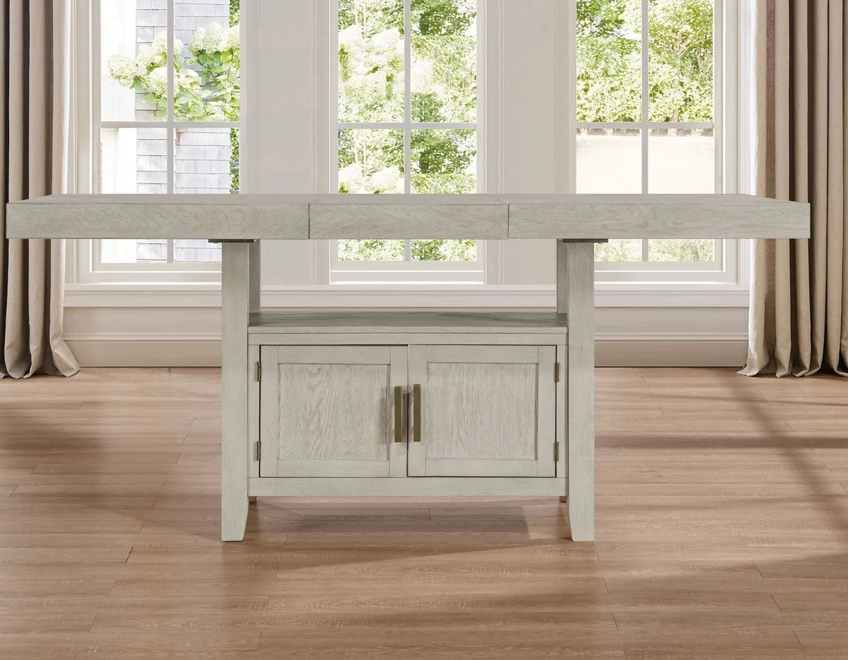 Garland 60-80″ Counter Table with 20″ Leaf, Greige Finish by Steve Silver at Eve Furniture