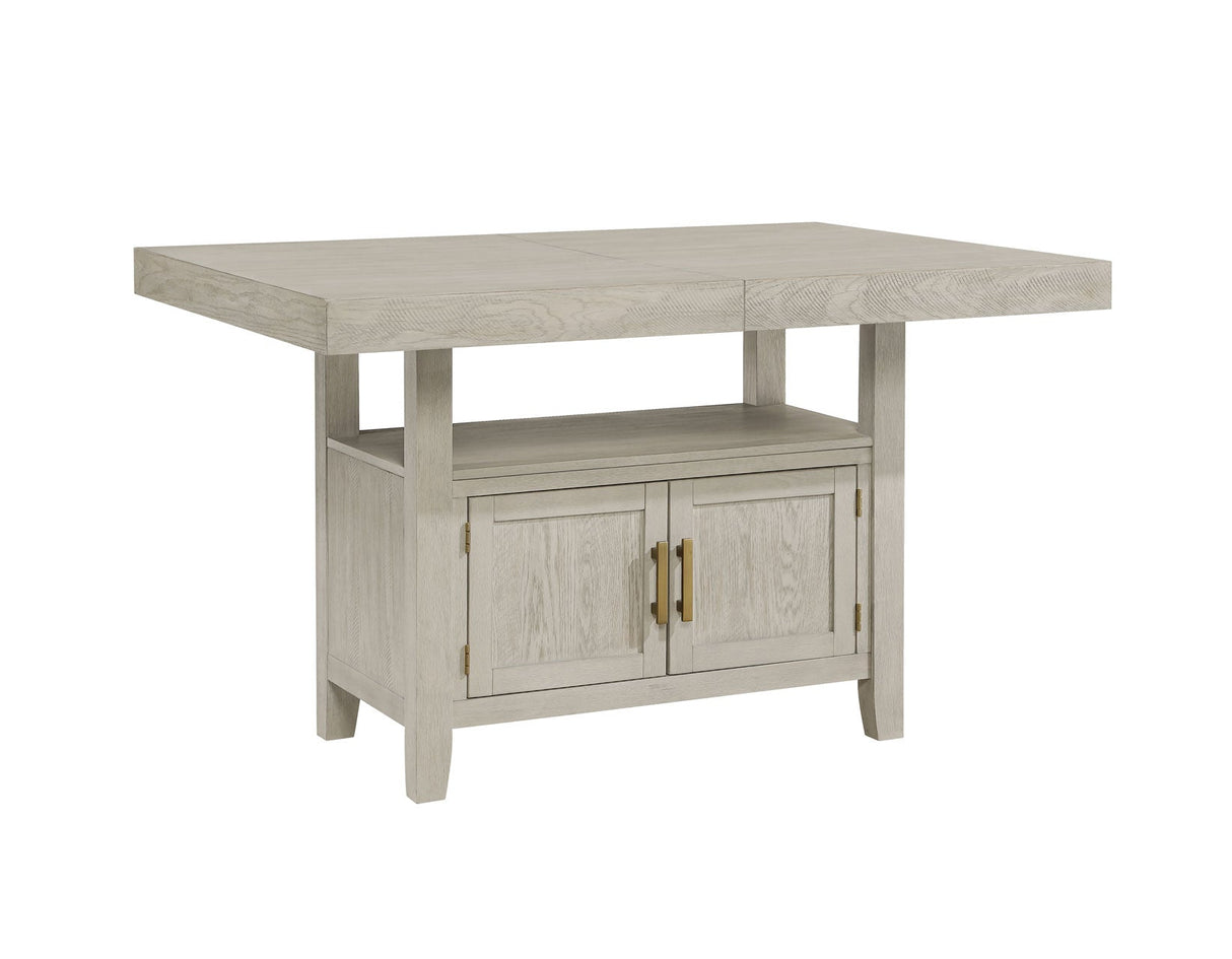 Garland 60-80″ Counter Table with 20″ Leaf, Greige Finish by Steve Silver at Eve Furniture
