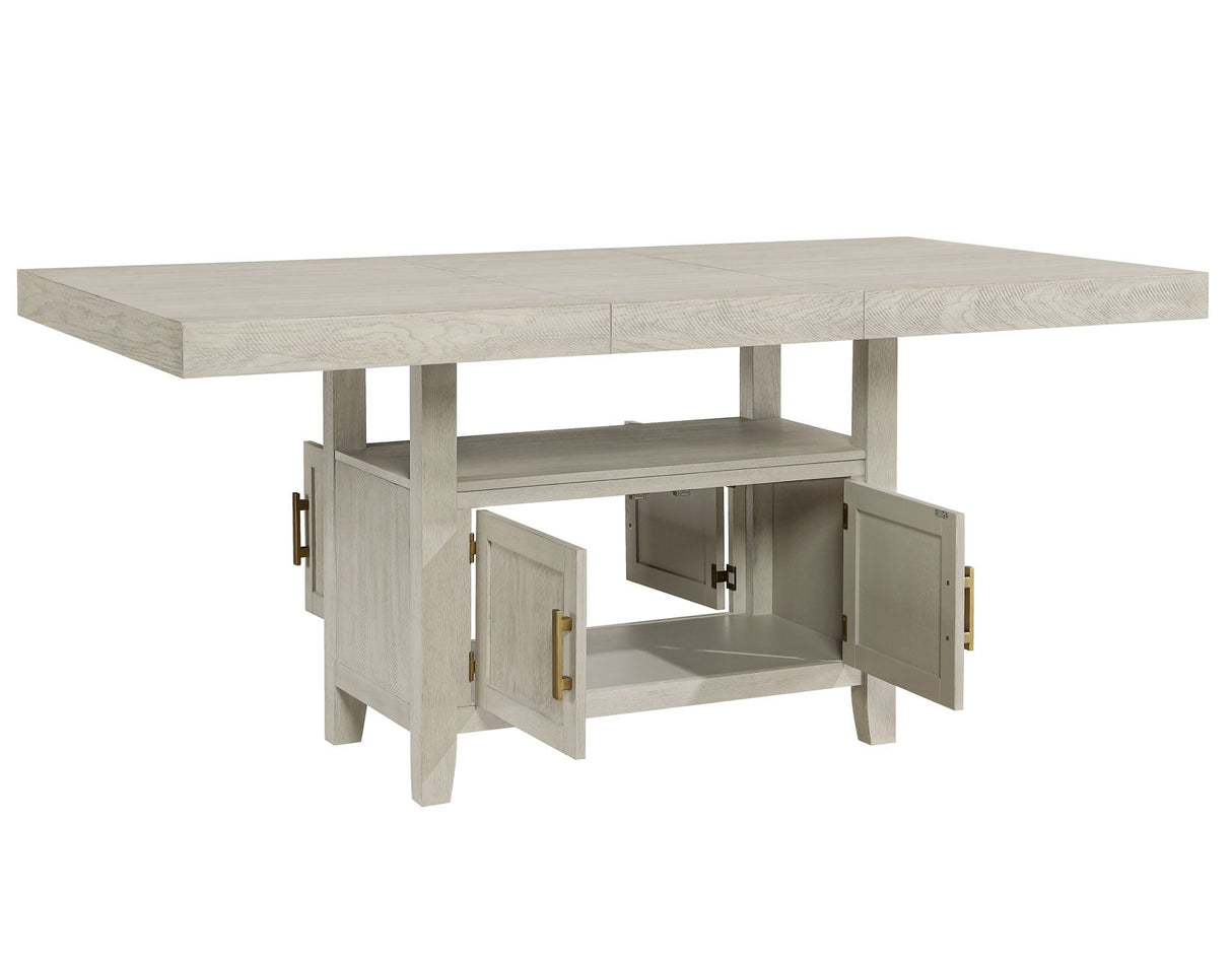 Garland 60-80″ Counter Table with 20″ Leaf, Greige Finish by Steve Silver at Eve Furniture