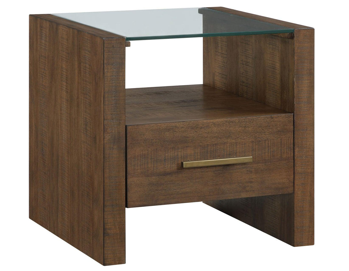 Garland Glass Top End Table by Steve Silver at Eve Furniture