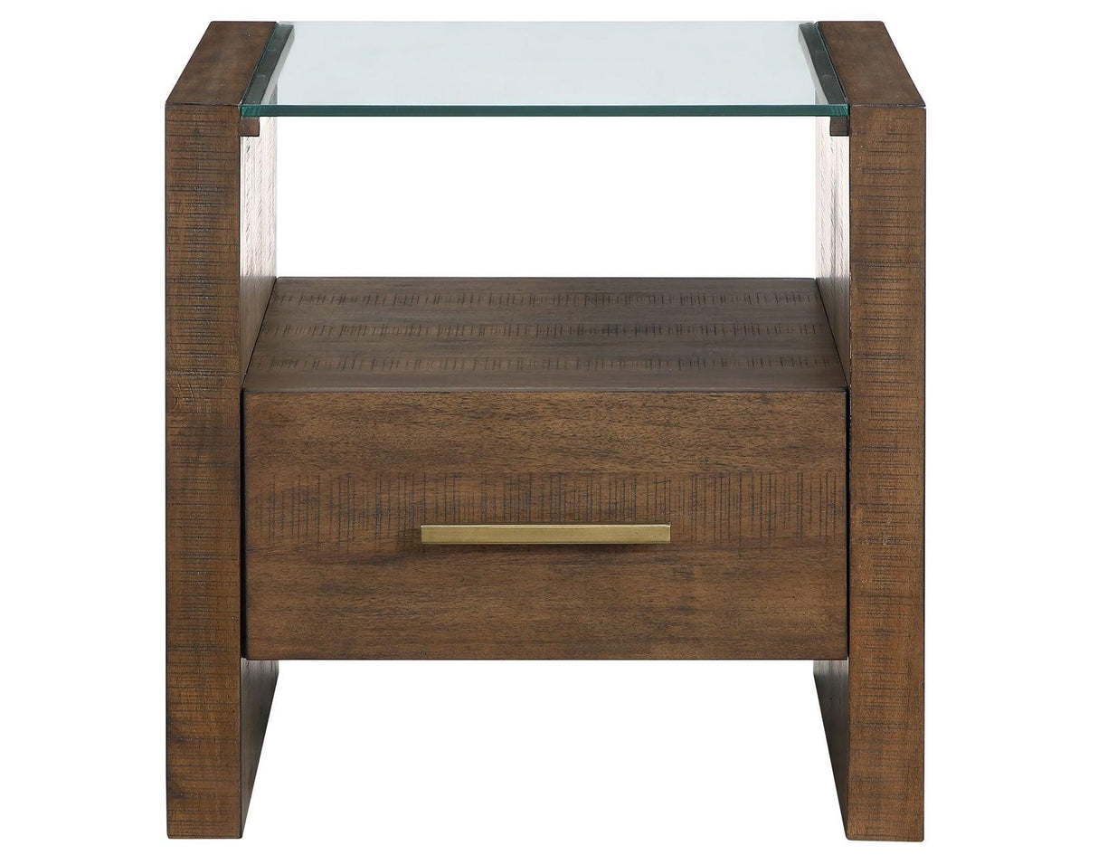 Garland Glass Top End Table by Steve Silver at Eve Furniture