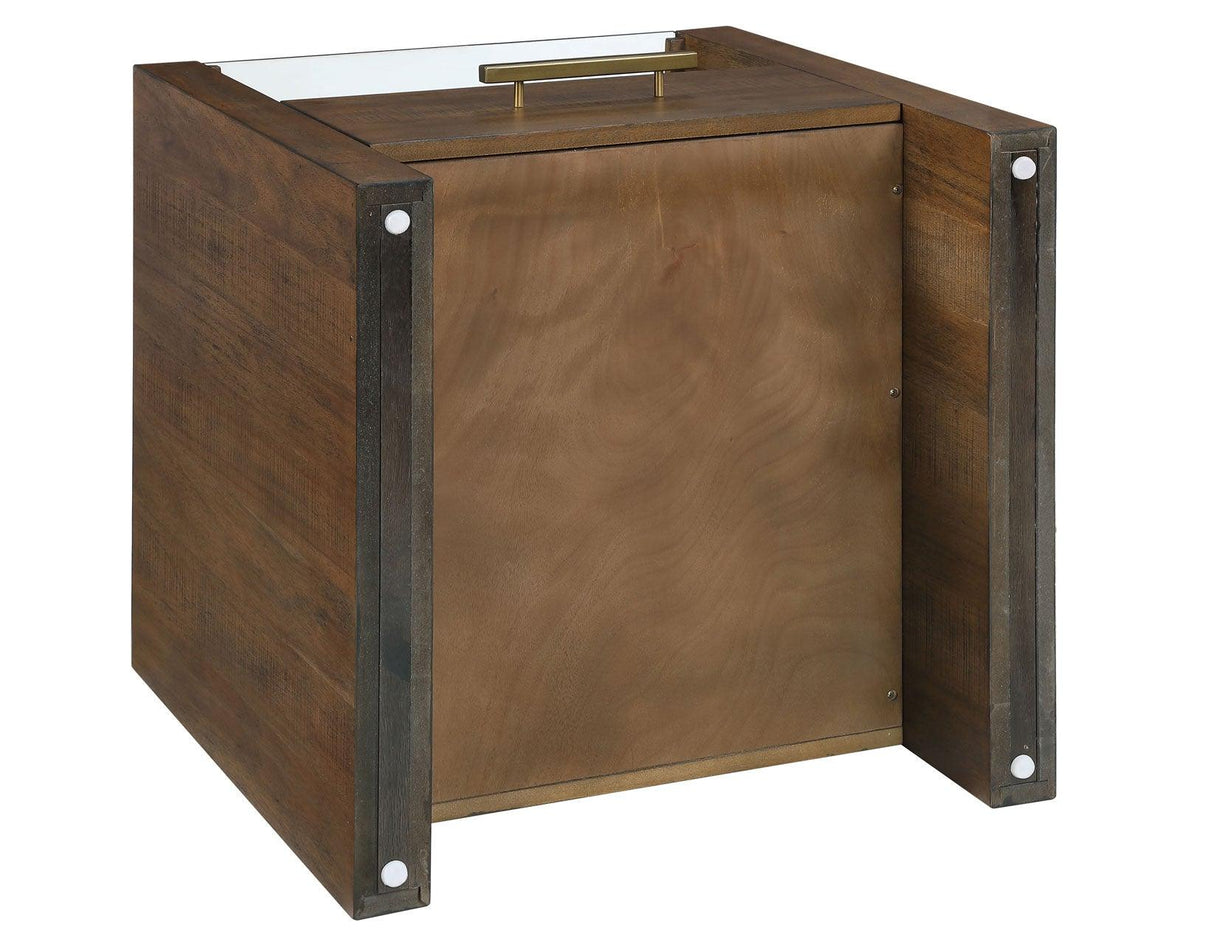 Garland Glass Top End Table by Steve Silver at Eve Furniture