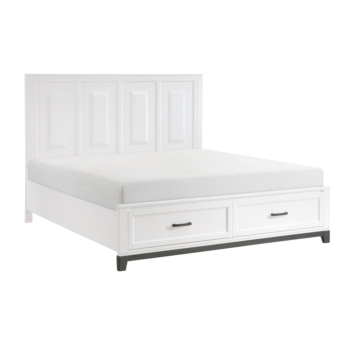 Garretson White King Storage Platform Bed by Homelegance at Eve Furniture