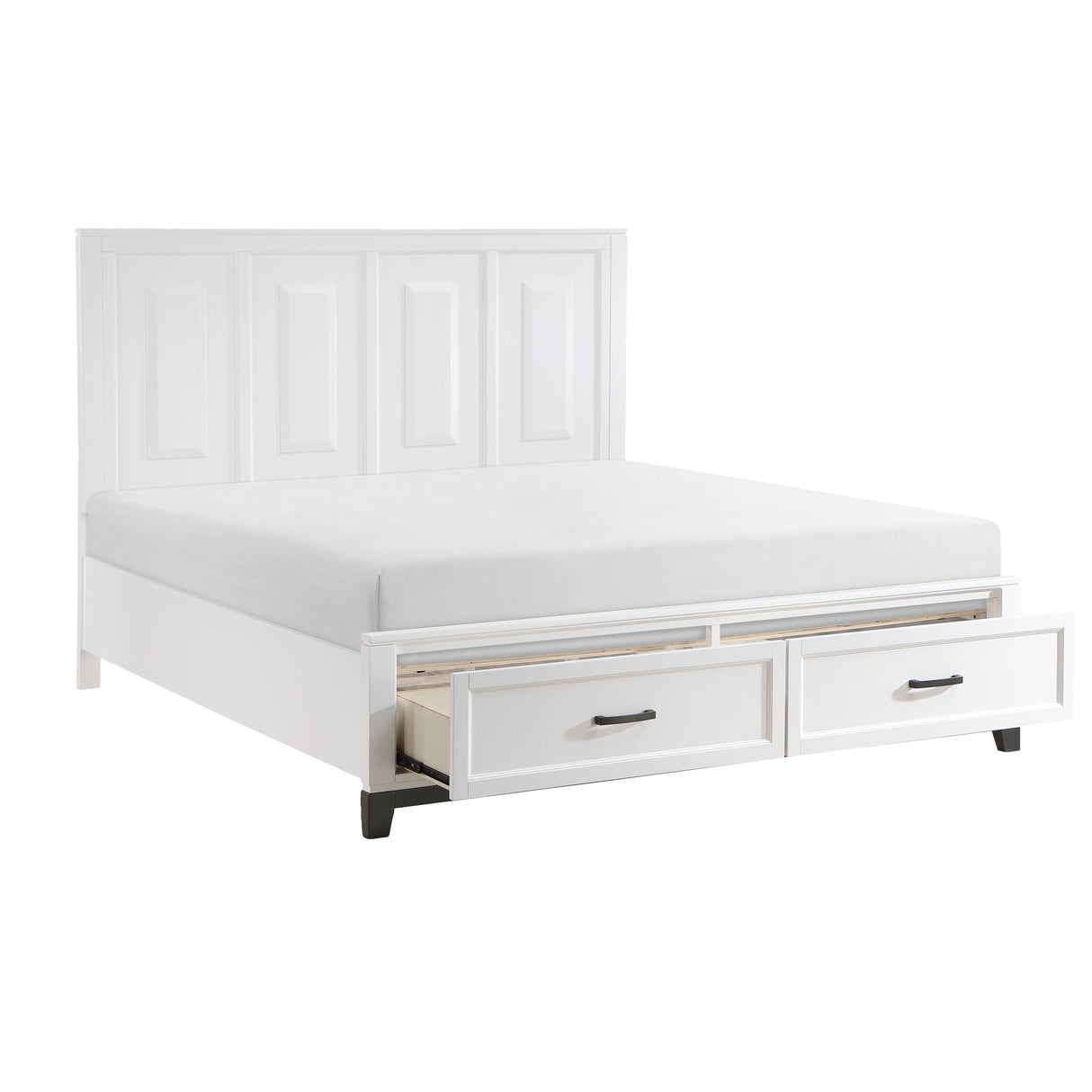 Garretson White Storage Platform Bedroom Set by Homelegance at Eve Furniture