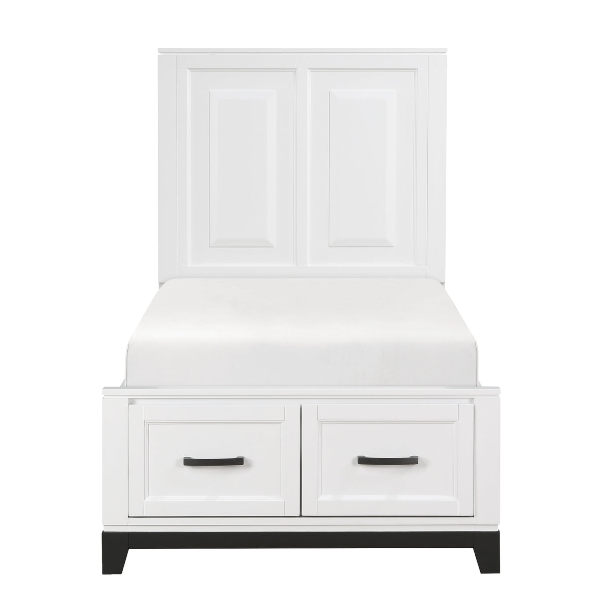 Garretson White Storage Platform Youth Bedroom Set by Homelegance at Eve Furniture