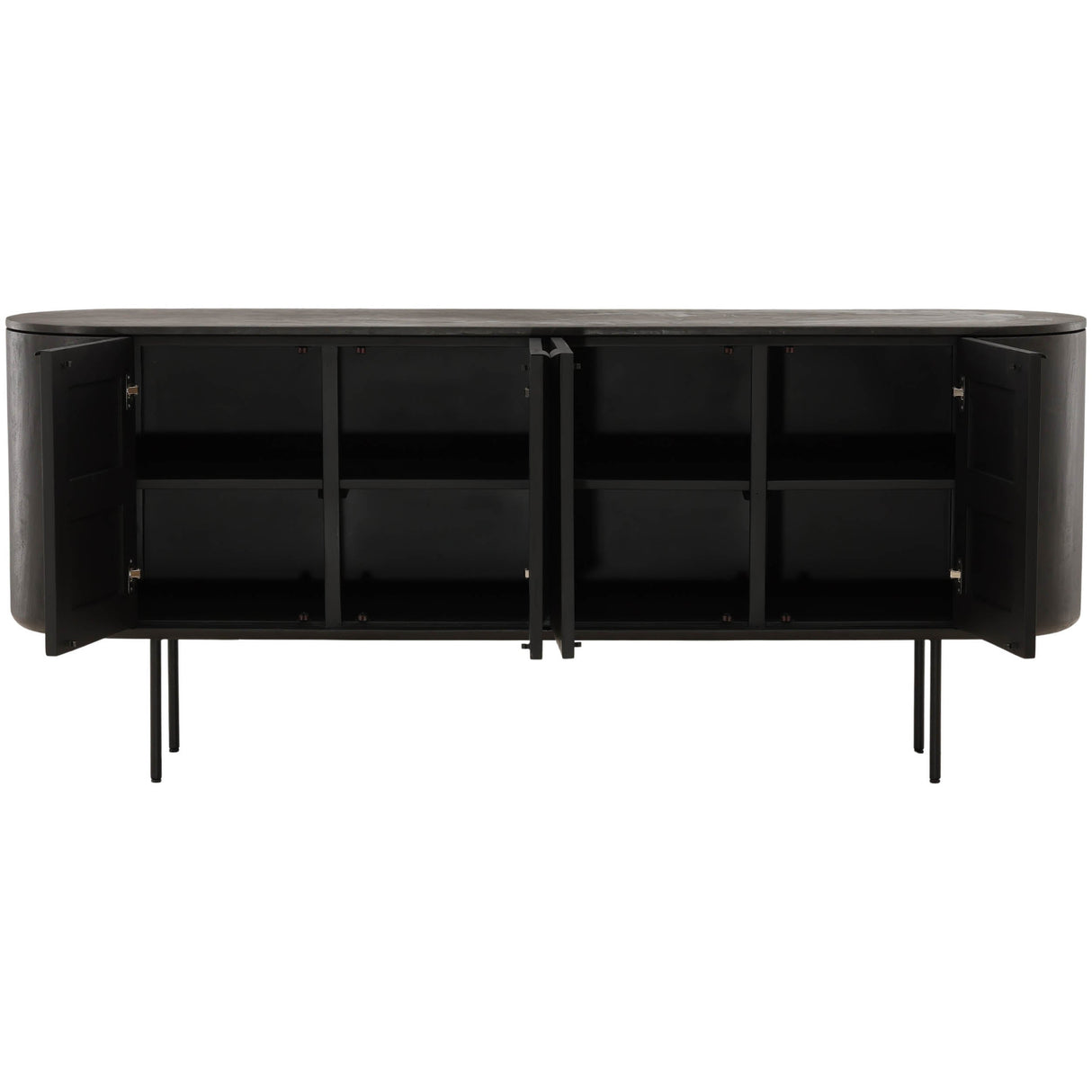 Garron Sideboard, Black by Dovetail at Eve Furniture