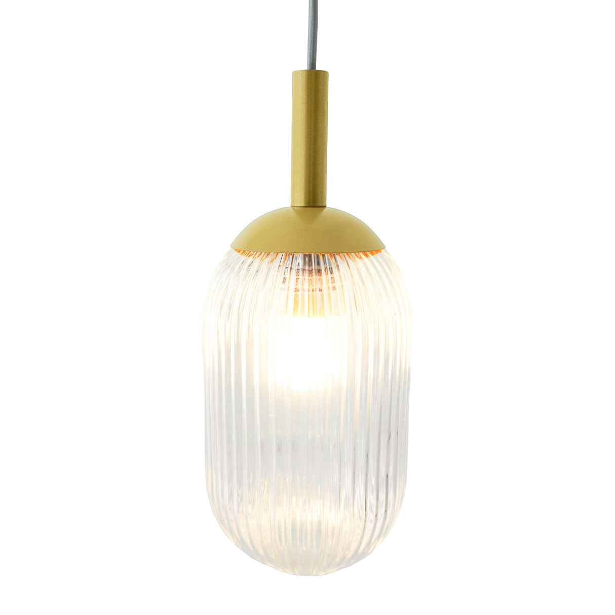 Gemma Pendant Lamp - Gold and Clear by Ashcroft Imports at Eve Furniture