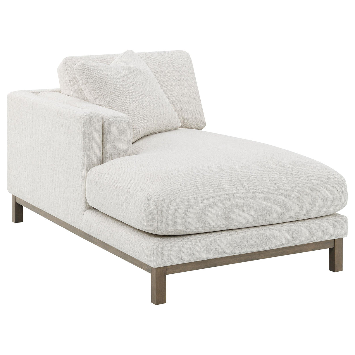 Geneva Sand Boucle Upholstered Sectional Chaise Sofa by Coaster at Eve Furniture