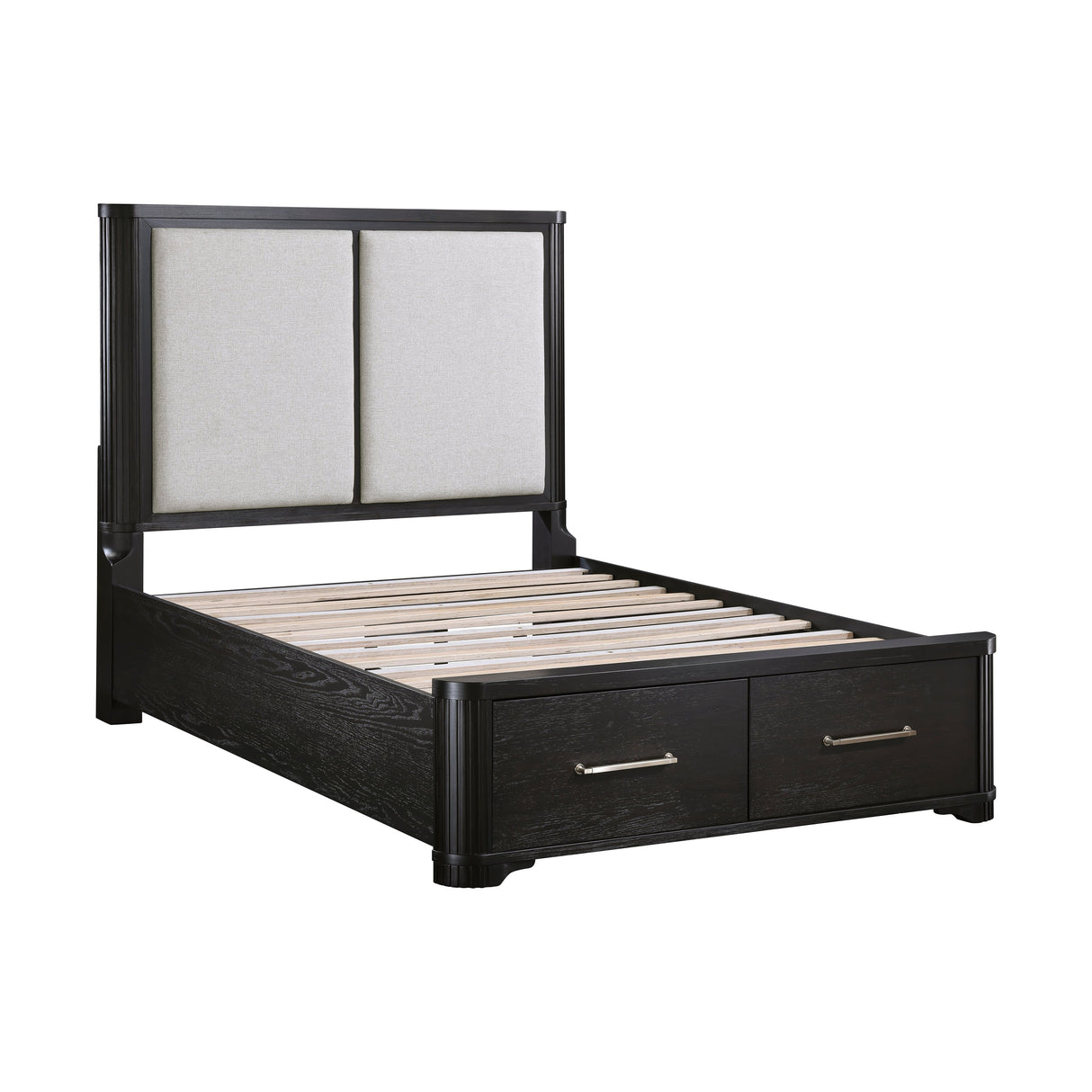 Gilbert Charcoal Queen Storage Platform Bed by Homelegance at Eve Furniture