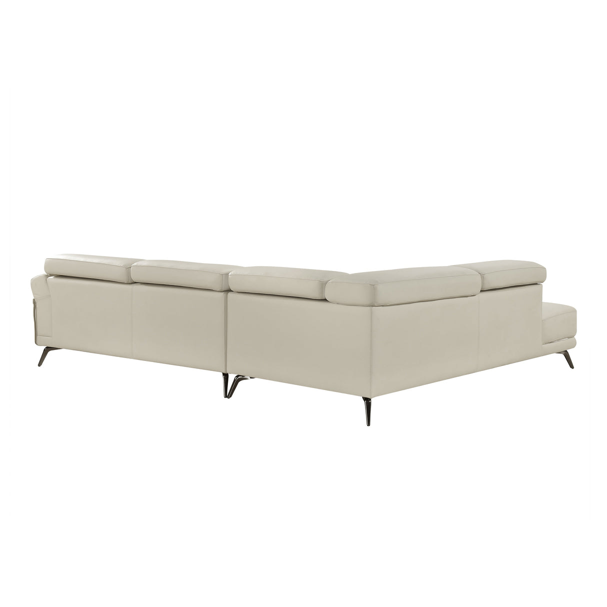 Giselle Beige Leather 2-Piece Sectional with Left Chaise by Homelegance at Eve Furniture