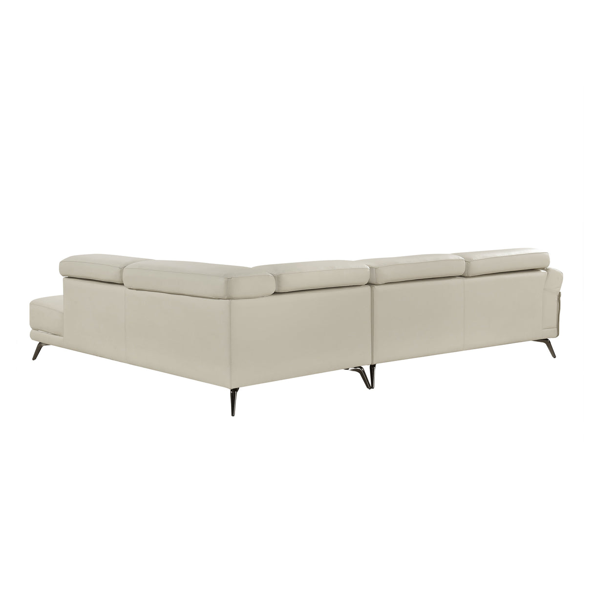 Giselle Beige Leather 2-Piece Sectional with Right Chaise by Homelegance at Eve Furniture