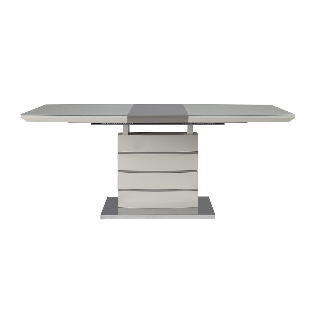 Glissand Chrome Metal/Gray Dining Table by Homelegance at Eve Furniture