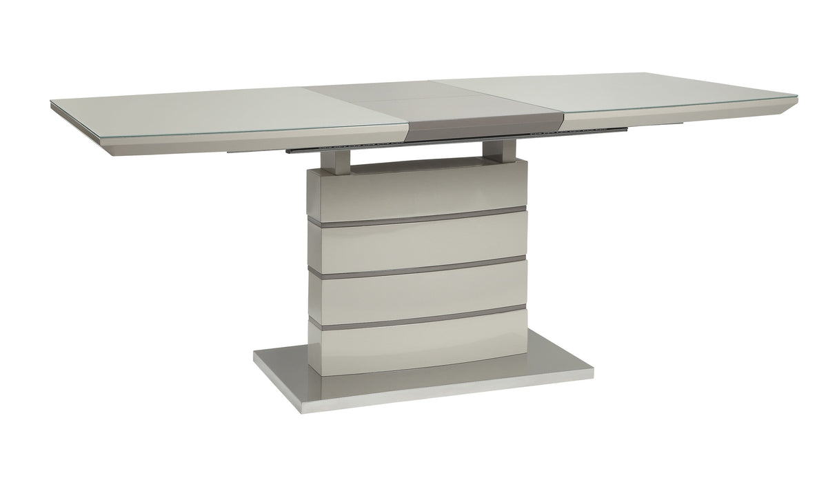 Glissand Chrome Metal/Gray Dining Table by Homelegance at Eve Furniture